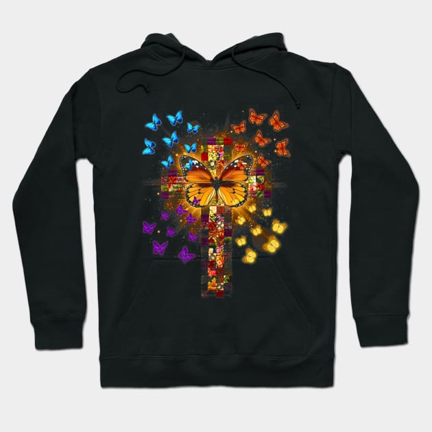 Butterfly Christmas Hoodie by Near-Face Goddess